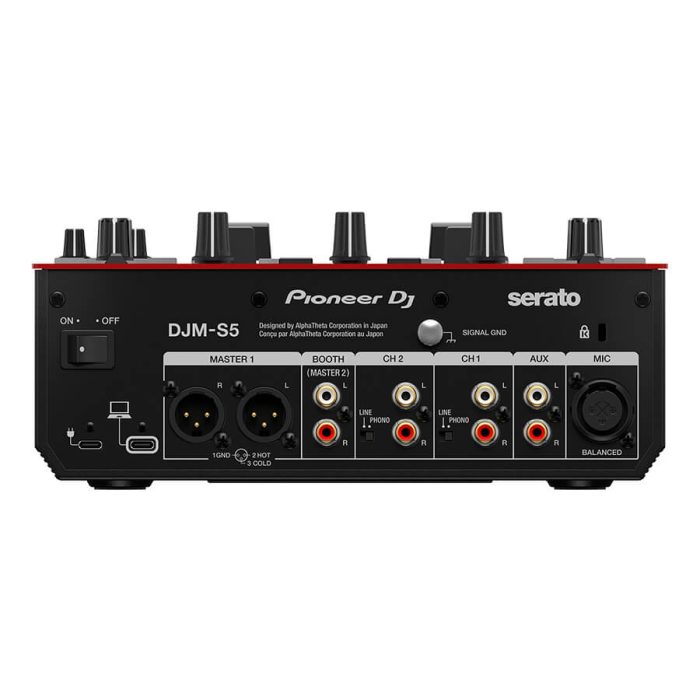 Pioneer DJ DJM-S5 Scratch-style 2-channel DJ mixer (gloss red) - Image 4