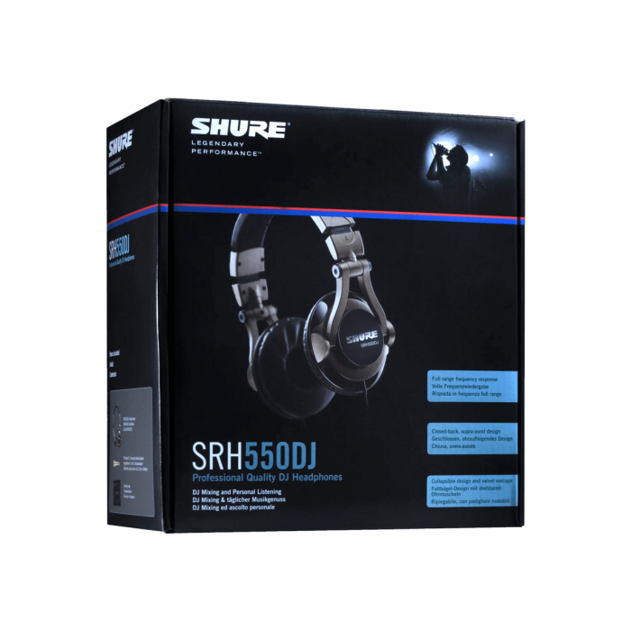 Shure SRH550DJ Professional Quality DJ Headphones - Image 2