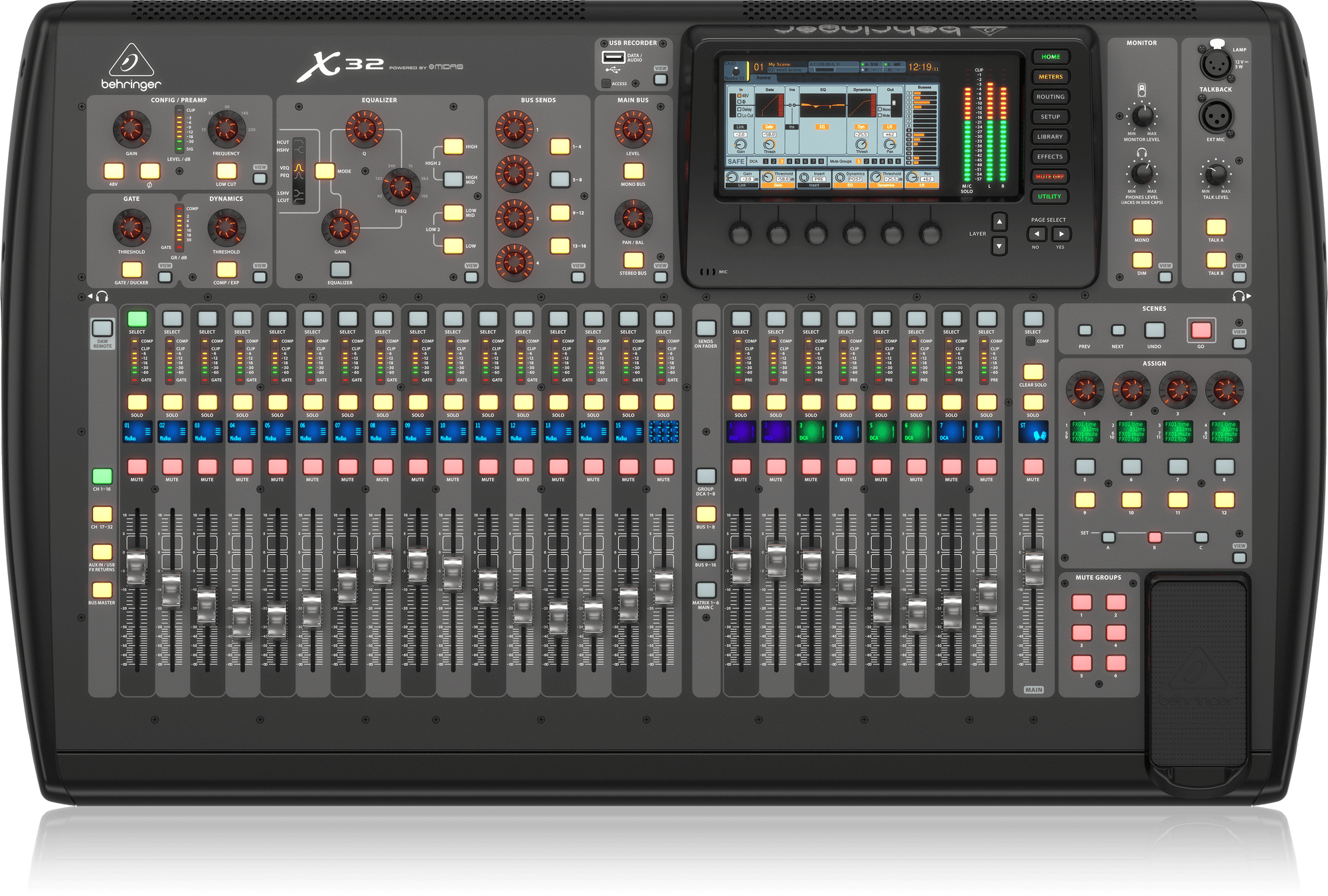 x32 digital Mixer top side X32 Behringer Digital Mixing Console - Image 1