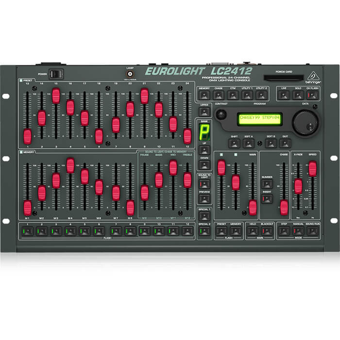 LC2412_P0058_Top_XL Behringer LC2412 24 Channel DMX Lighting Console - Image 1