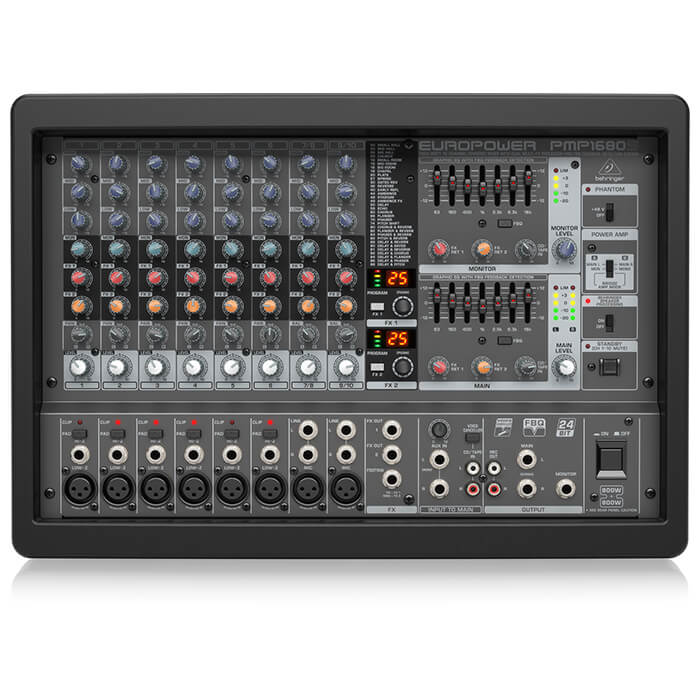 PMP1680S Behringer PMP1680S 1600 Watt 10 Channel Powered Mixer - Image 1