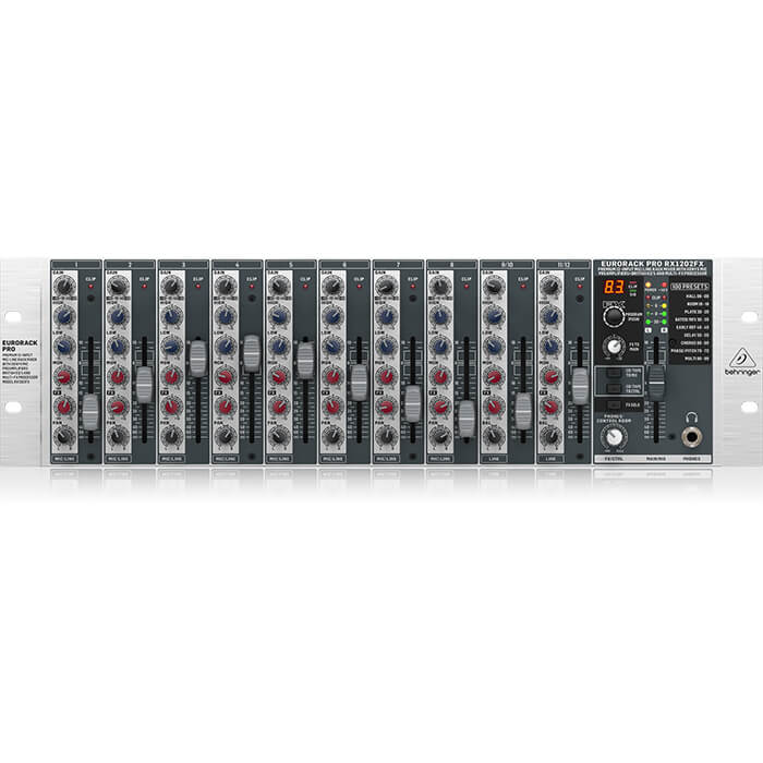 Behringer RX1202FX アナログミキサー Behringer RX1202FX Premium 12-Input Mic/Line Rack Mixer - Credible