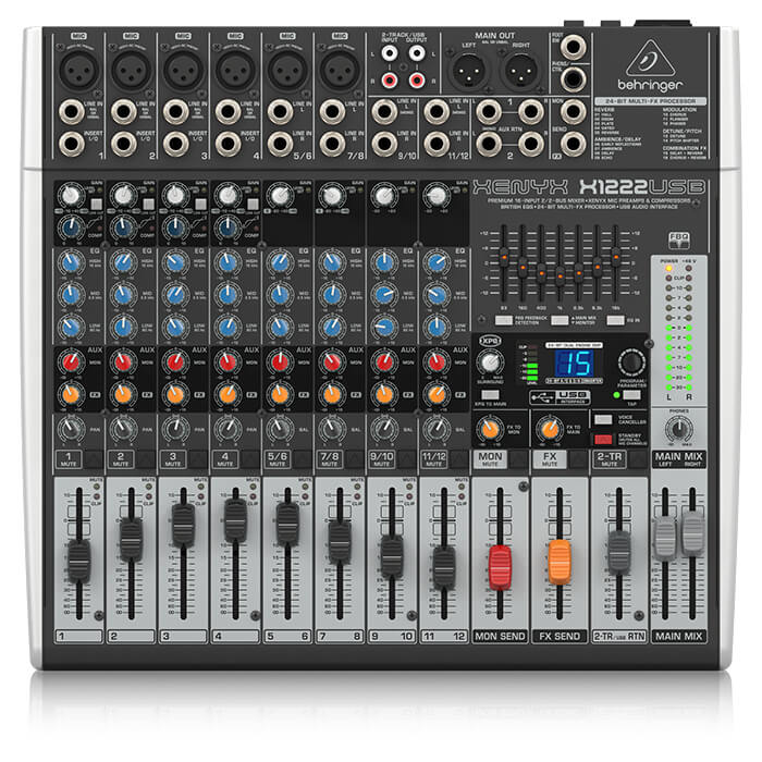X1222USB_P0A0I_Top_XL Behringer X1222USB Premium 16-Input 2/2-Bus Mixer - Image 1