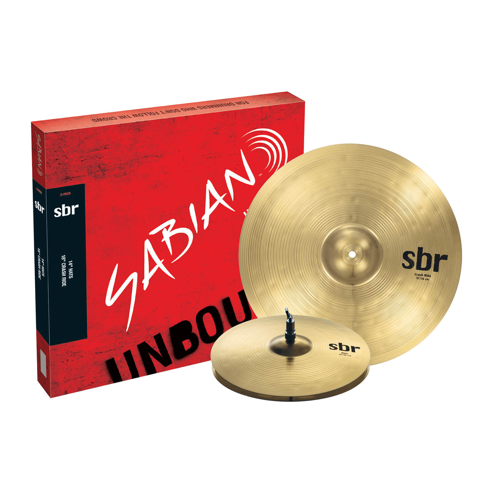 sbr5002-sbr-2-pack-tinified Sabian SBR5002 2-Pack Cymbal Set - Image 1