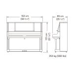 Yamaha YUS5 Polished Ebony Upright Piano - Image 2