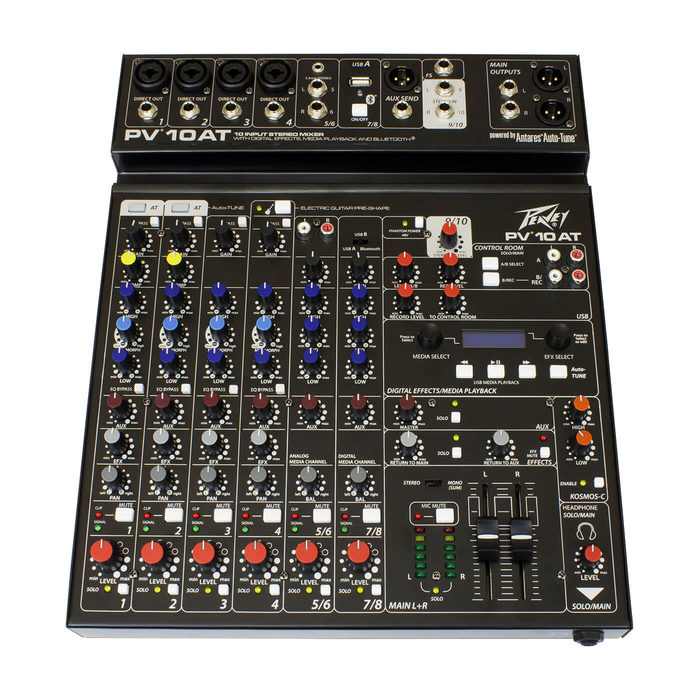 Peavey_PV_10AT_Mixer_Front_03612610 Peavey PV 10 AT 10-Channel Mixer with Auto-Tune and Bluetooth - Image 1