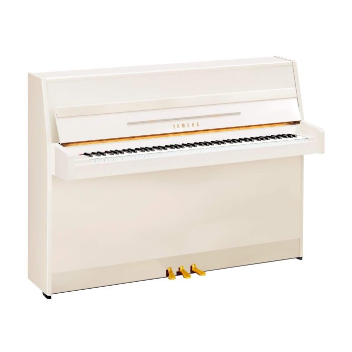 ju109_polished-white Yamaha JU109 PWH Polished White Upright Piano - Image 1