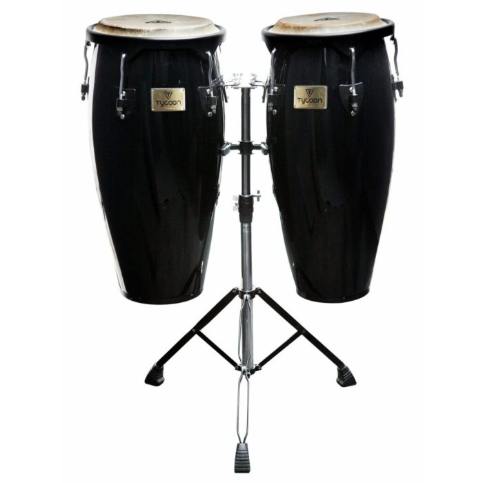 STC-B-BK-D-SUPREMO-BLACK-lbox-1024x1024-FFFFFF Tycoon STC-B BK/D Supremo Series Black Congas - Image 1