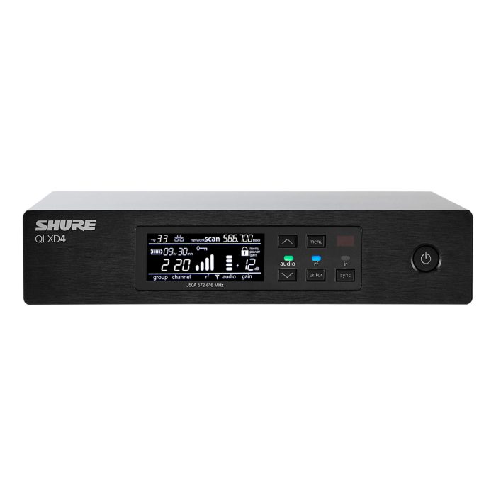 QLXD4-front Shure QLXD4 Digital Wireless Receiver - Image 1