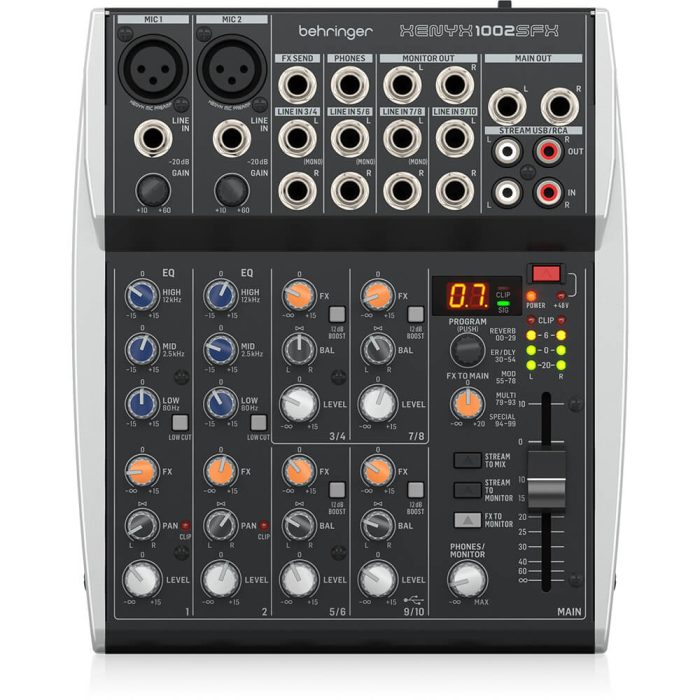 Behringer XENYX 1002SFX Premium Analog 10-Input Mixer with USB - Image 1