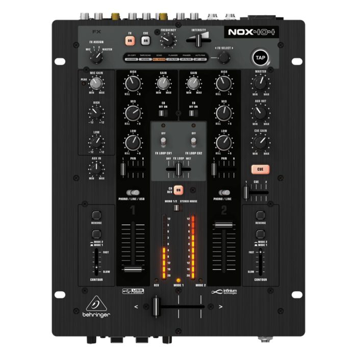 BE_0701-AAT_NOX404_Top_XL Behringer NOX404 Premium 2-Channel DJ Mixer - Image 1