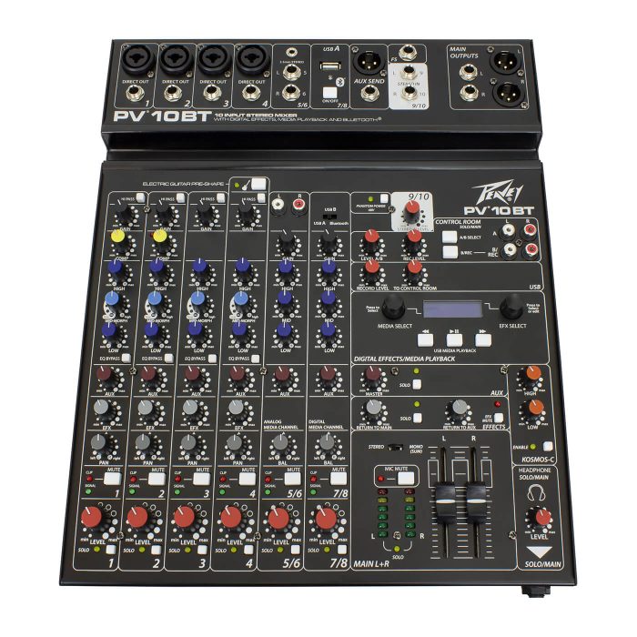 Peavey_PV_10BT_Mixer_Front_03612790 Peavey PV 10 BT 10-Channel Mixer with Bluetooth - Image 1